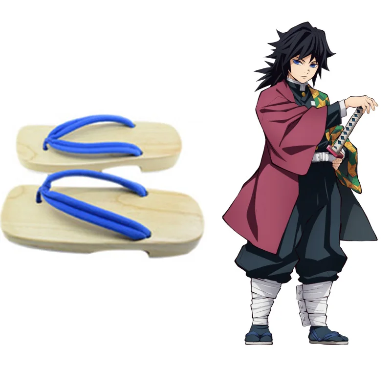 Tomioka Giyuu Cosroad Kamado Nezuko/Обувь для костюмированной вечеринки; Demon Slayer Kimetsu no Yaiba Geta Agatsuma Zenitsu Tomioka Giyuu; японские гэта - Color: Tomioka Giyuu