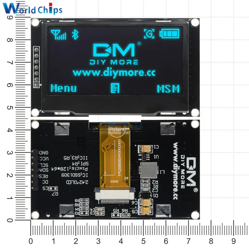 ЖК дисплей 2 42 дюйма 42x64 для C51 STM32 SPD0301|ЖК-модули| |