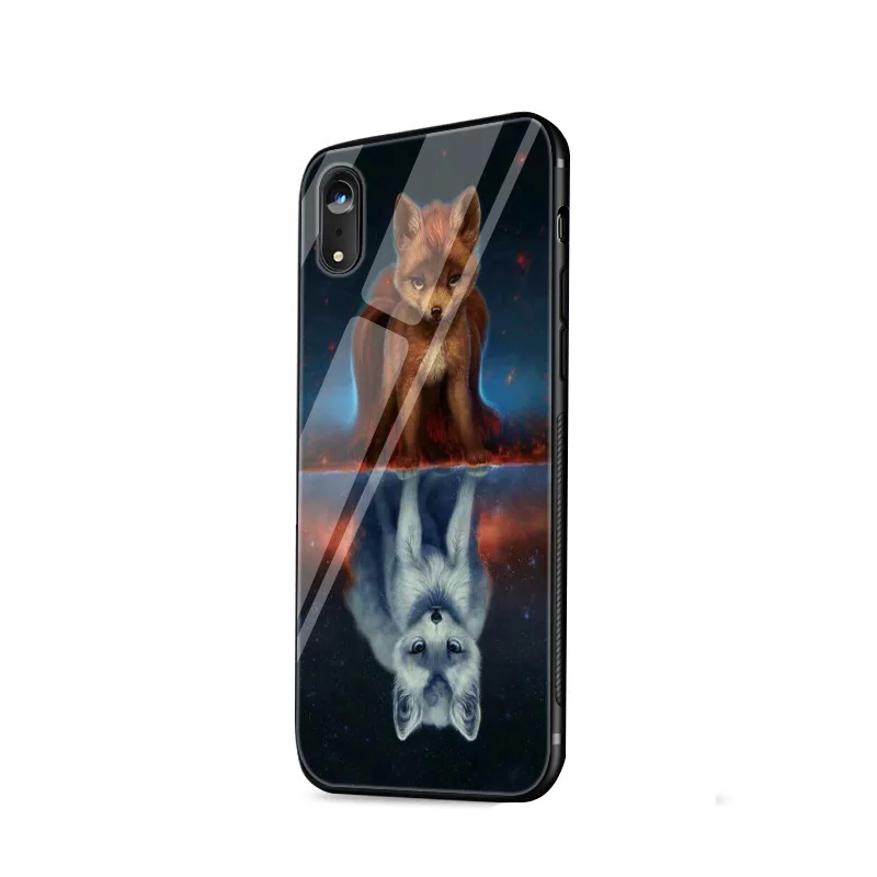 Стеклянный чехол для iPhone 5 5S SE Desxz Wolf And Girl 6 6s 7 8 Plus X XR XS Max |
