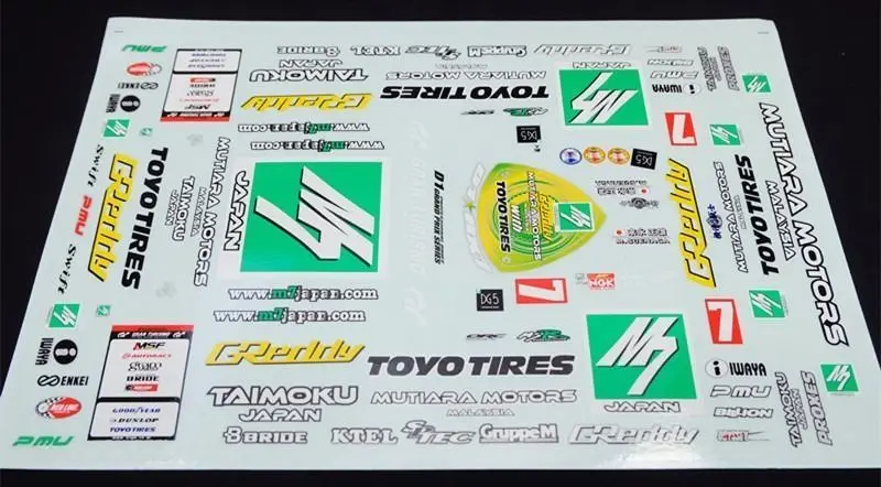 Радиоуправляемый автомобиль 1/10 D1 Drift Suenaga Masao RX7 FD3S M7 GReddy Amemiya Набор стикеров для