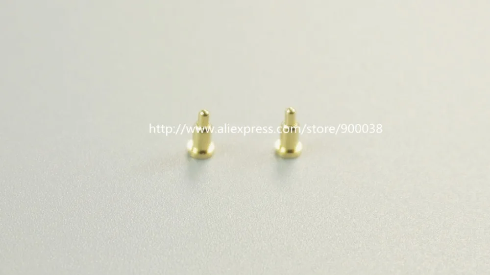 100 шт. пружинный разъем Pogo Pin диаметр 2 0 мм x 4 высота SMT PCB латунь золото 1u 50 г сила