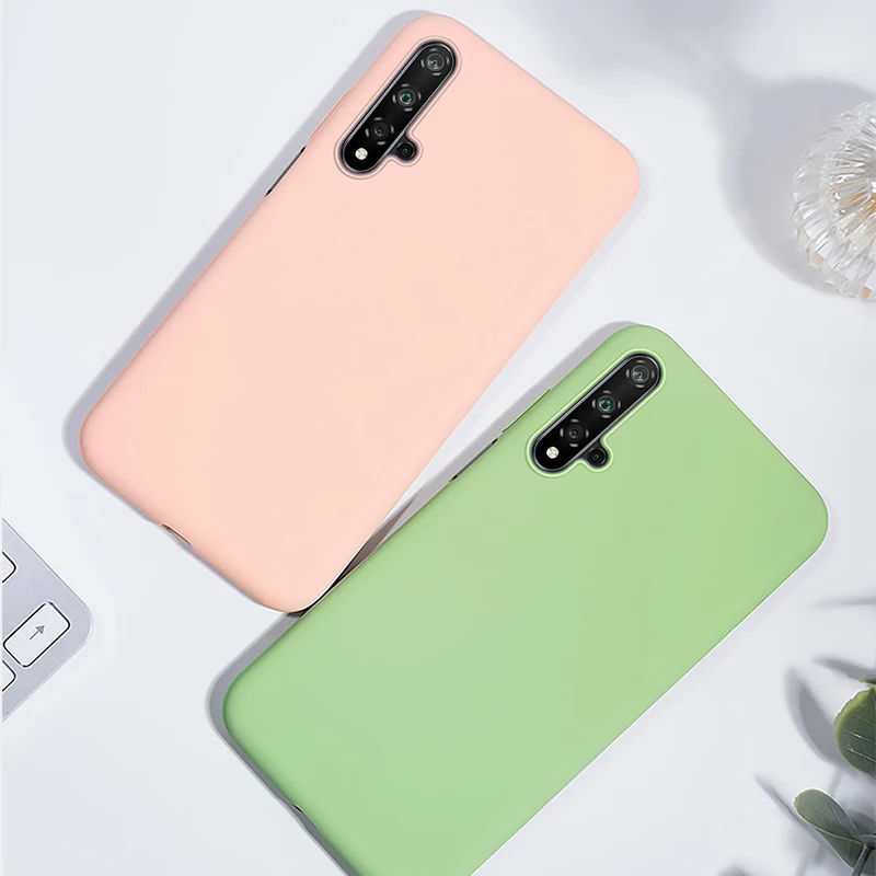 Оригинальный тонкий жидкий силиконовый чехол KEYSION для Huawei Honor 20 Pro 10 Lite 10i гелевый