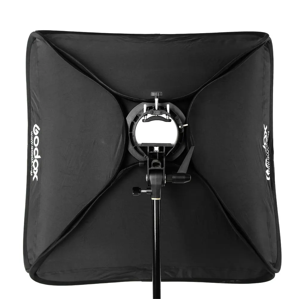 Godox 40 см 50 60 80 квадратный софтбокс для вспышки Speedlite + кронштейн типа S Крепление