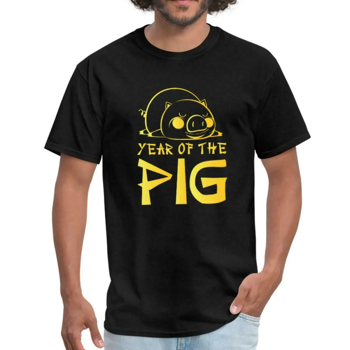 Год свиньи китайский новый год Мужская футболка от Spreadshirt™Подарочная Футболка с