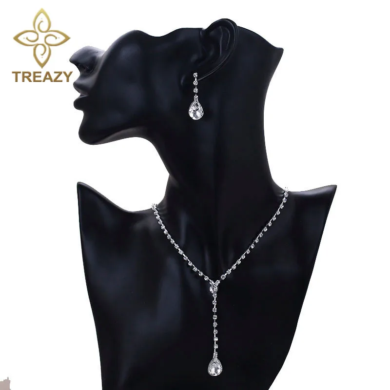 Комплект из колье и серёг серебристого цвета|necklace earring set|jewelry setsbridesmaid jewelry set |