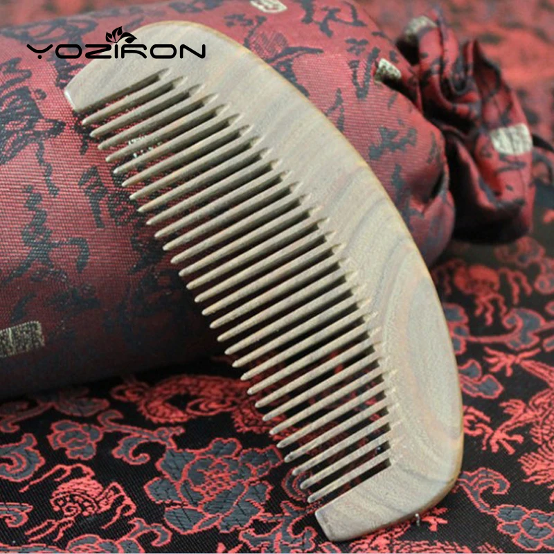 Натуральные Золотые сандаловые гребни расческа деревянный гребень с широкими