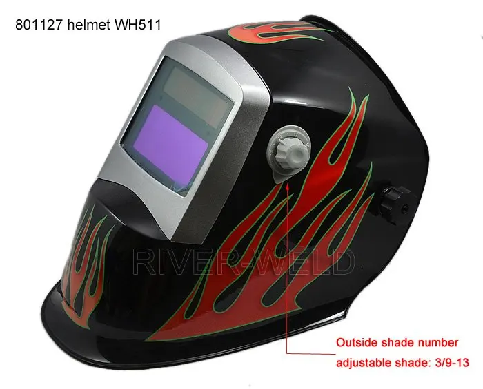 Auto Darkening Welding Helmet Solar Autodark Masksilver DIN.9-13