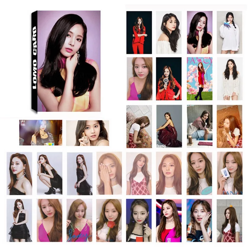 30 шт./корт. K pop двойная Фотокарта ЛОМО коллективная постер канцелярские