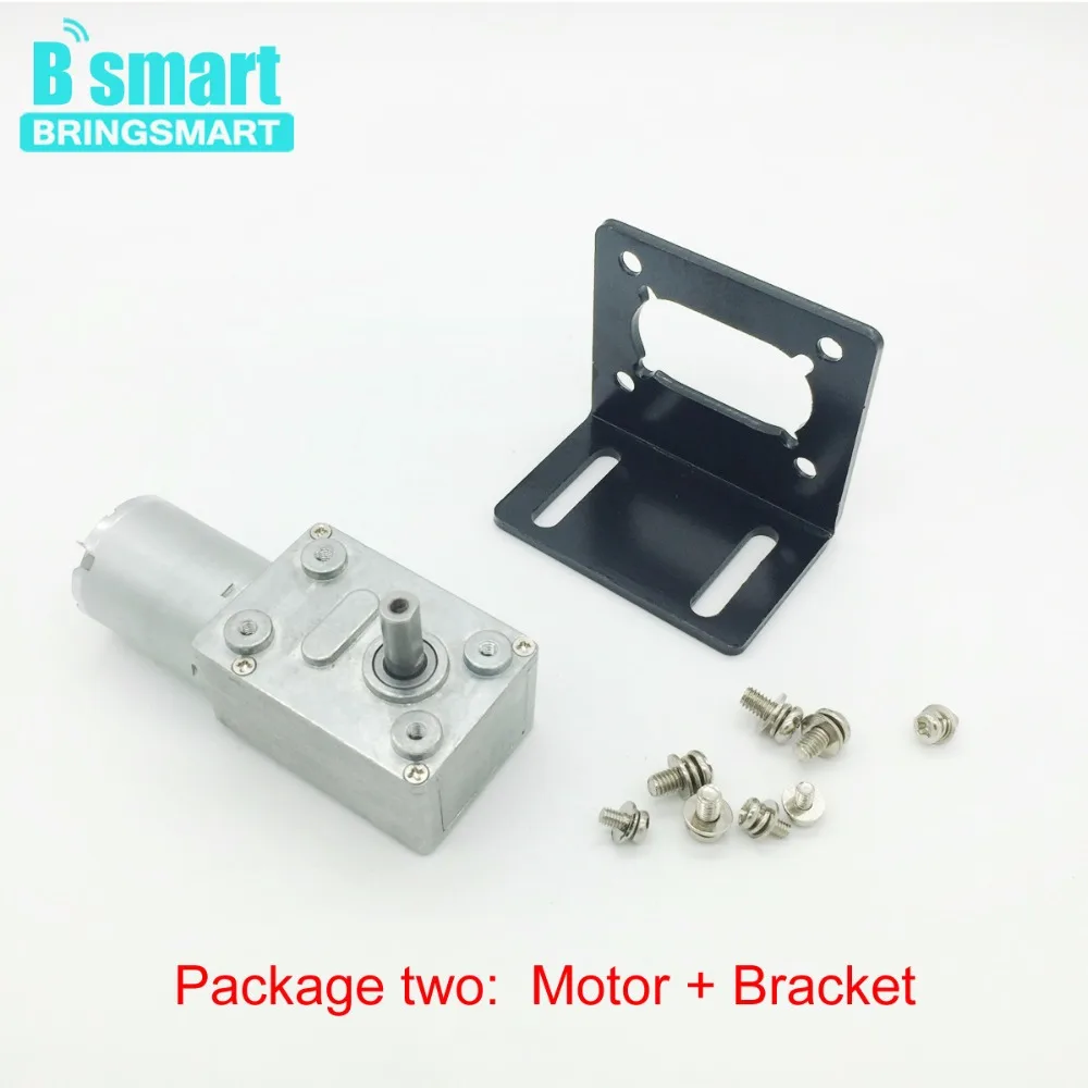 Bringsmart DC 12 В Двигатель 10 об./мин. jgy-370 червь Шестерни Двигатель группы 12 вольт Двигатели для автомобиля кронштейн Скорость Управление Беспроводной Управление лер Питание мотор редуктор электродвигатель