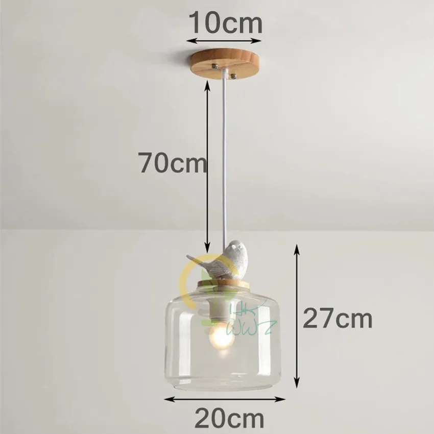 

Nordic Resin Bird Pendant Light for Bar Counter Corridor,4 Color Originality Restaurant Bedroom Single Head LED Pendant Lamps