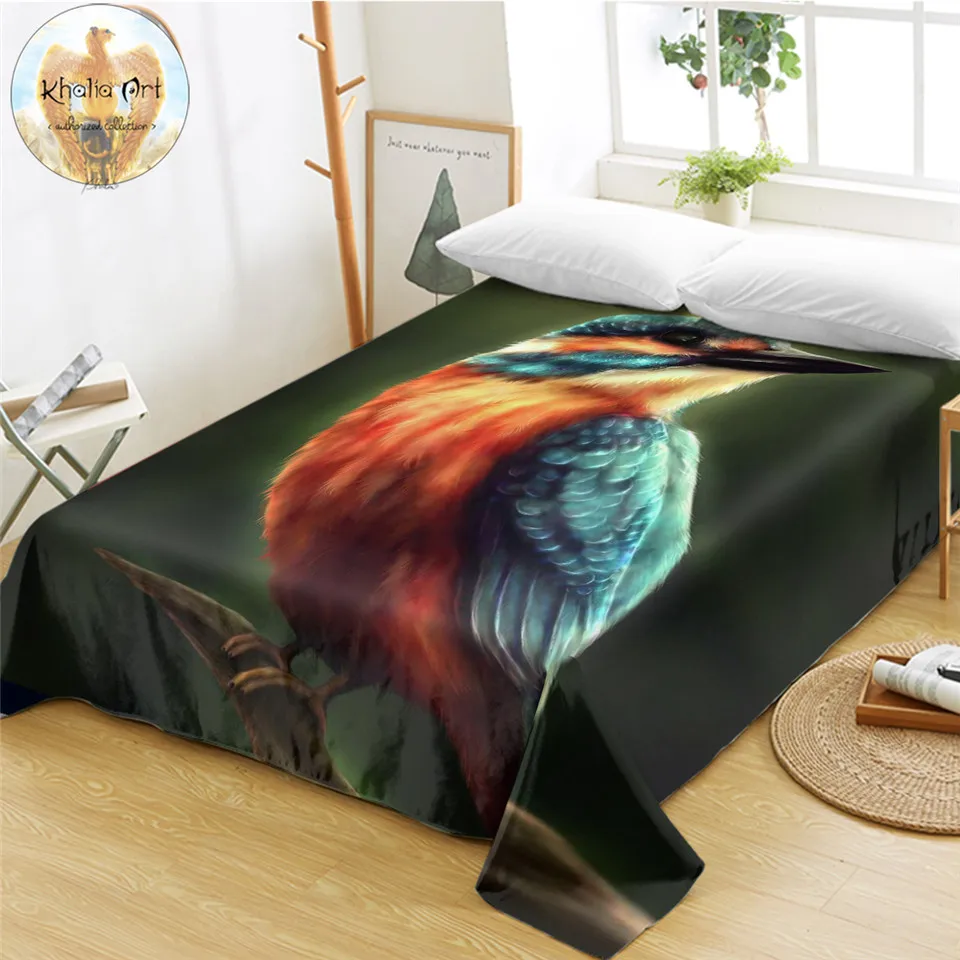 Постельное белье Kingfisher от Khalia Art яркий плоский лист с 3D принтом красочное