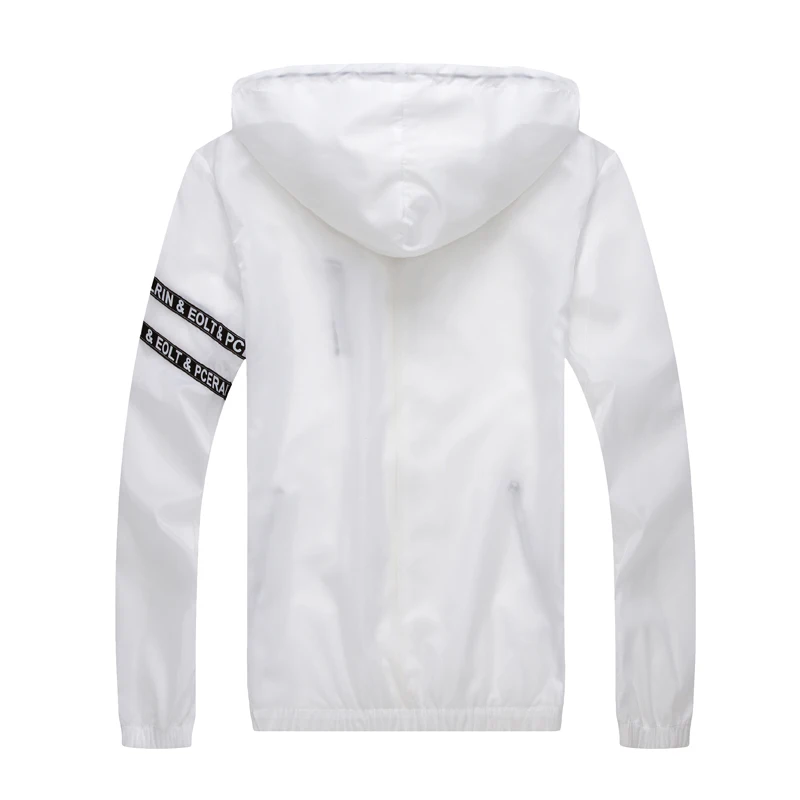 2018 Spring New Men's Fashion Jacket Windbreaker Thin Hooded Solid Casual Large Size Design | Мужская одежда