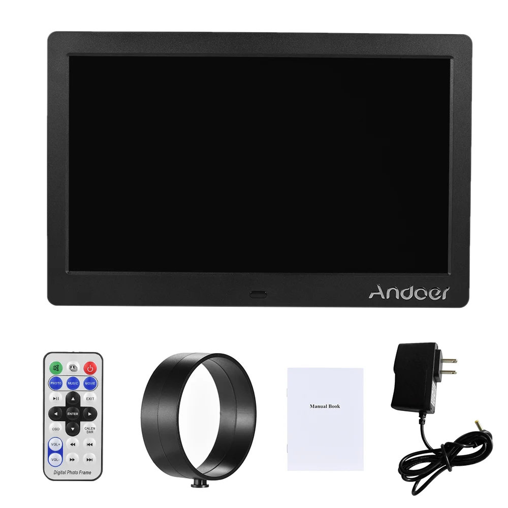 Andoer 10 &quotHD широкий экран LCD Цифровая фоторамка рамка для фотографий 1024*600 часы MP3 MP4