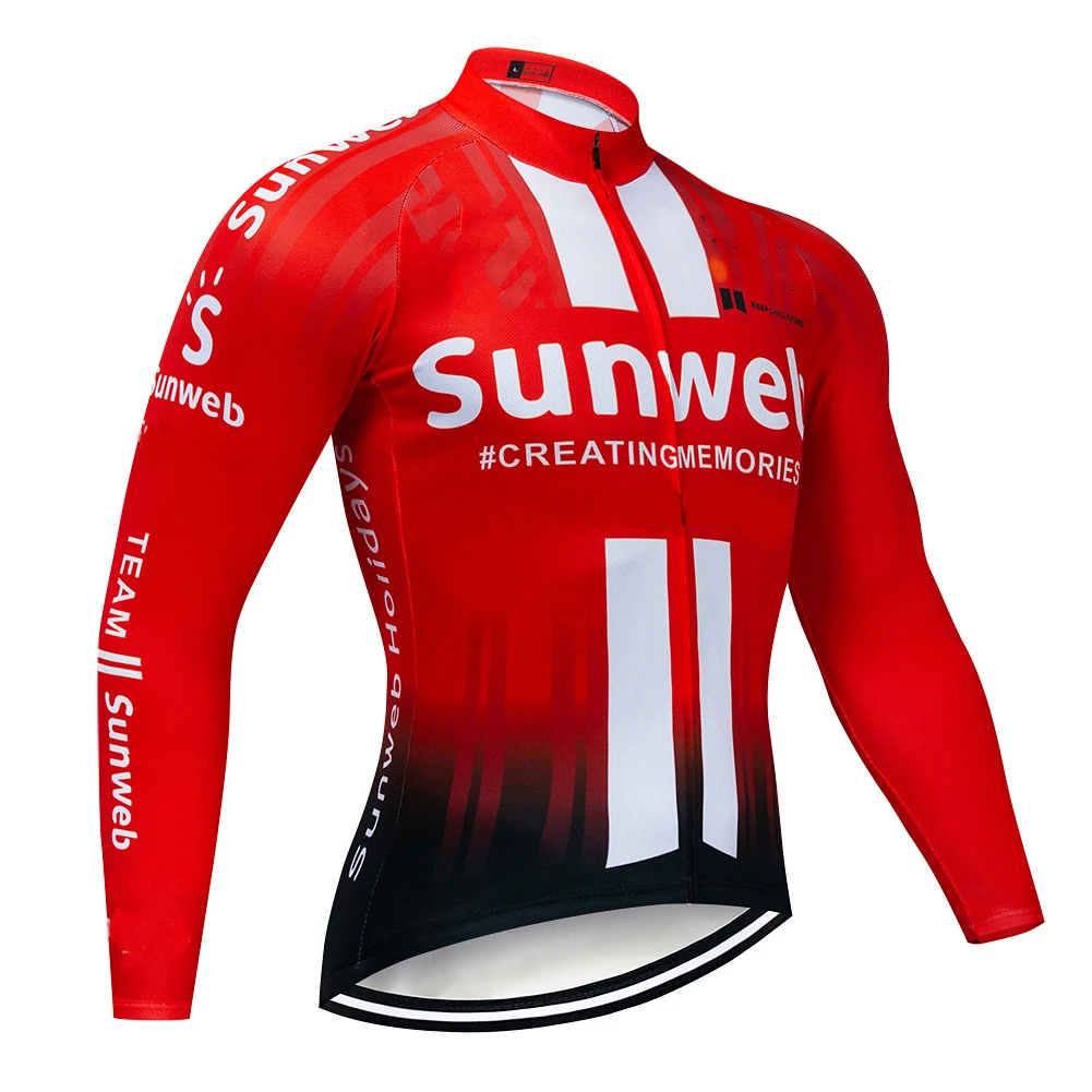 top jersey Профессиональная Зимняя Теплая Флисовая длинная велосипедная майка 9D гелевая Подушка, набор мужских велосипедных штанов MTB Ropa Ciclismo Bi, одежда для велоспорта - Цвет: top jersey