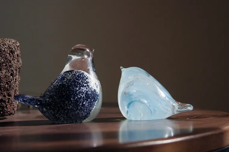 Стеклянная птица ручной работы украшение для дома в скандинавском стиле