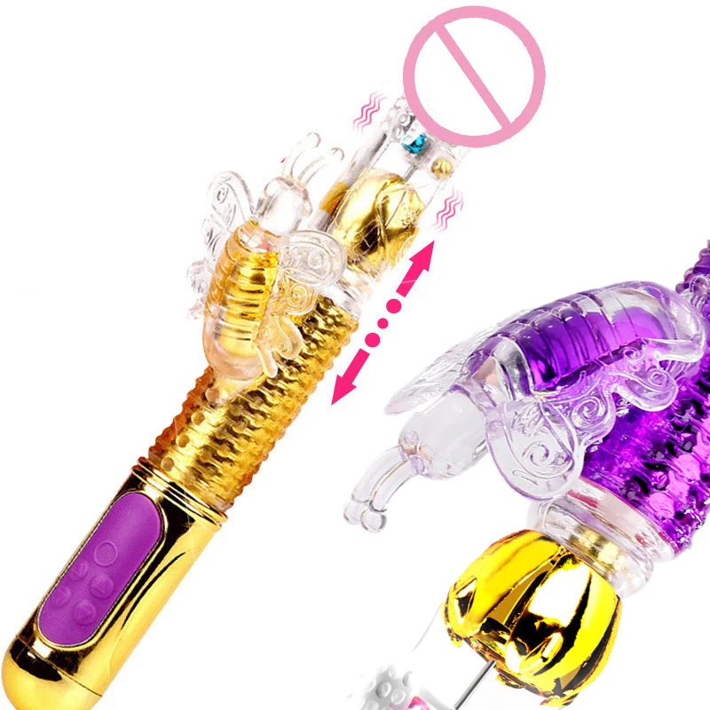 Поворотный Pushable расширить зарядный вибратор Волшебная палочка массажный шарик