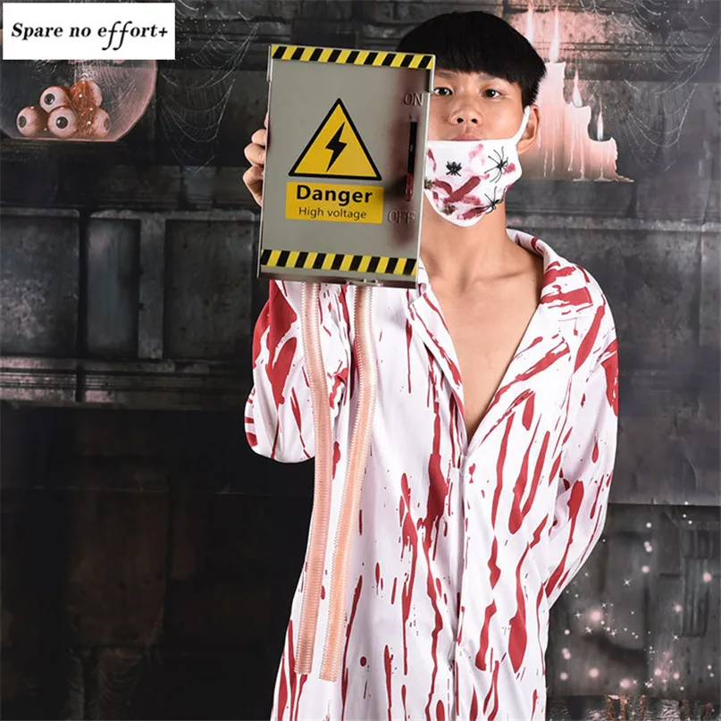 Хэллоуин жуткое украшение Высокое напряжение украшения электрический реквизит