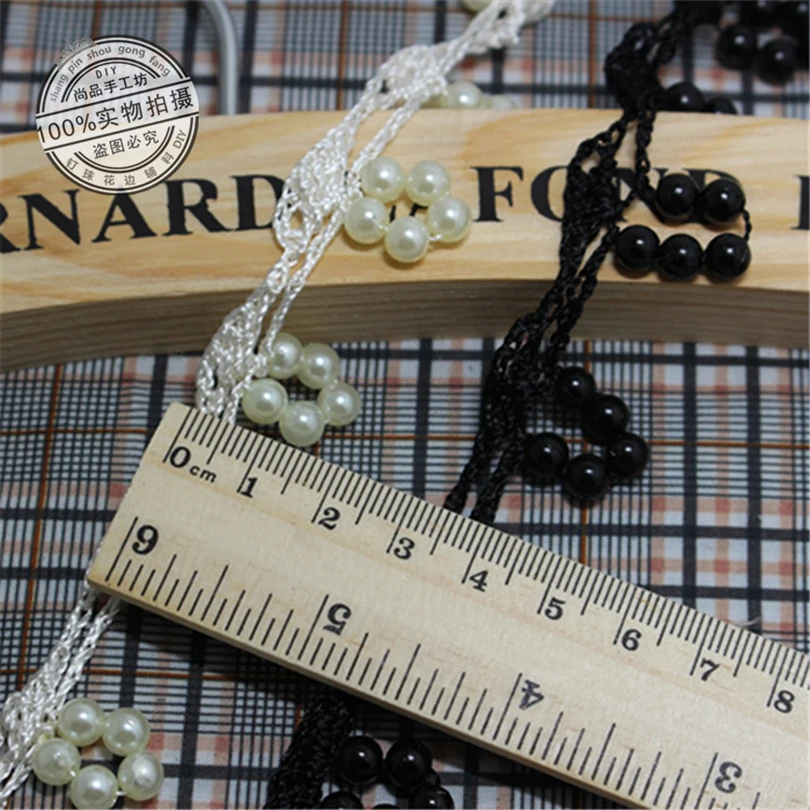 5 ярдов жемчужный кружевной воротник тканевый отделка ленты Сделай Сам Вышивка