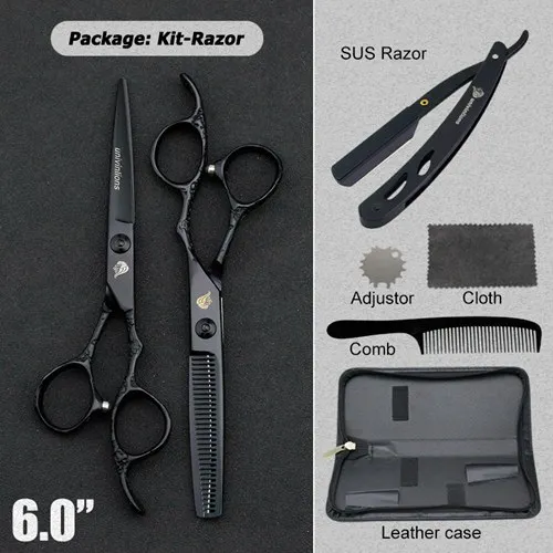 6007HEI-RAZOR " univinlions Профессиональные Парикмахерские филировочные ножницы для стрижки волос, парикмахерские ножницы, японские Парикмахерские ножницы - Цвет: 6007HEI-RAZOR