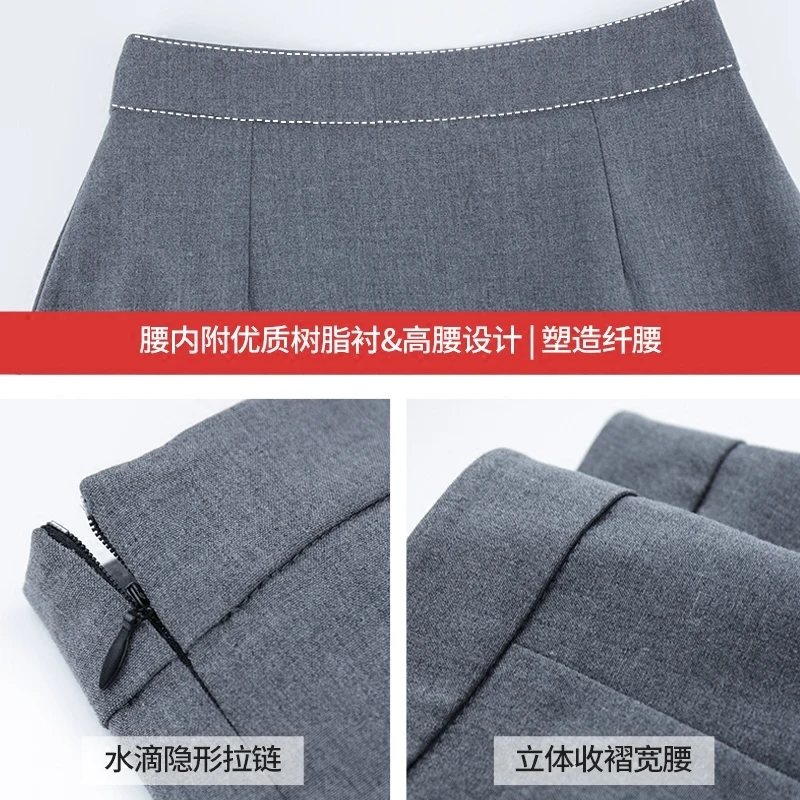 2019 Spring Summer Elegant Classic OL Professional Clothes Female Sexy Tall Waist Package Hip Gray Slim Pencil Skirts Women P221 | Женская