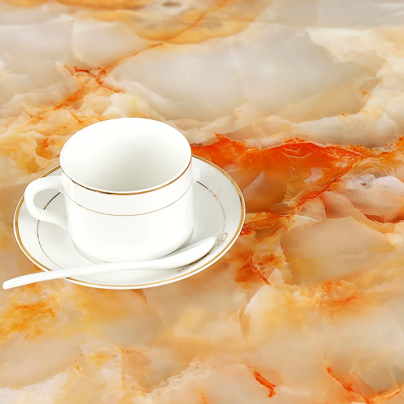 Водостойкая скатерть из ПВХ с защитой от обжига мягкая стеклянная имитацией