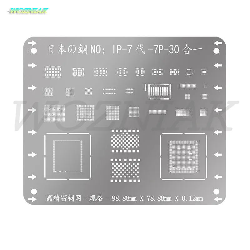 Wozniak для iPhone 5g 5S 5C 6G 6S 6sp 7 7p 8 8p Plus NAND CPU A10 A11 прецизионный оловянный завод стальные