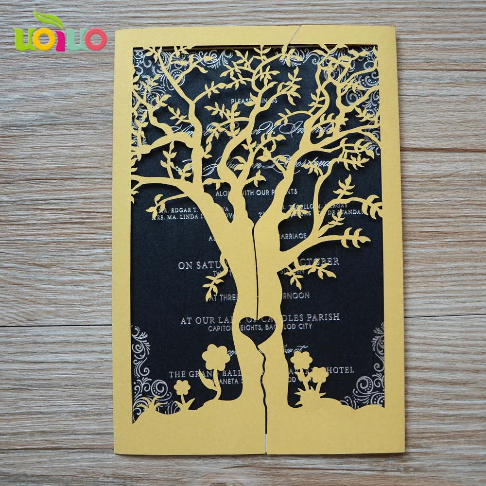 

100pcs elegant golded royal wedding invitation card european style hot sell pearl paper wedding invitation lace designs