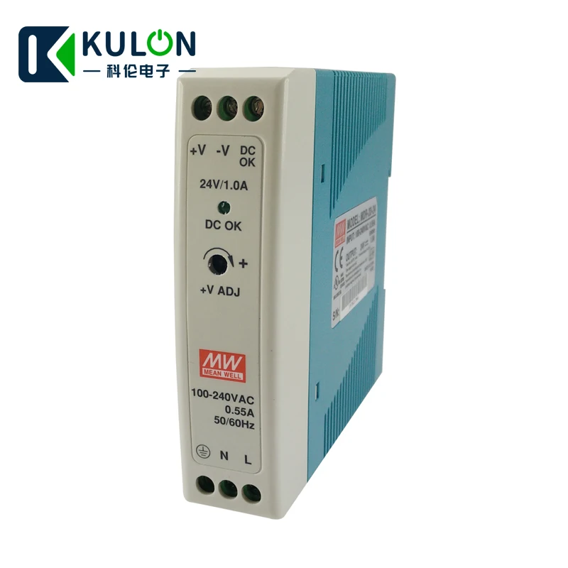 Оригинальный Meanwell MDR 20 24 24W 1A 24V MEAN WELL Din rail источник питания 20|din power|din power supply24v supply |