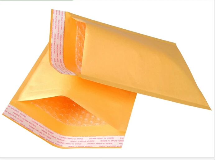 

100pcs/lot 12cmX18cm Kraft shipping bags Bubble Mailers Padded Envelopes Bags