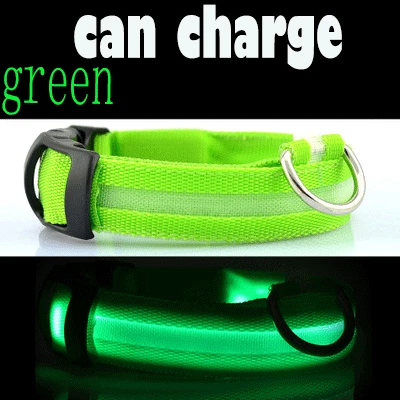 USB светодиодный ошейник для собак Pet свет ночная безопасность светильник мигающий светится в темноте светильник ed Cat ошейник светодиодный ошейник для собак светодиодный USB зарядка - Цвет: 01