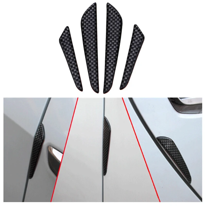 4 шт./лот черный серебристый углеродное волокно подходит для переднего бампера