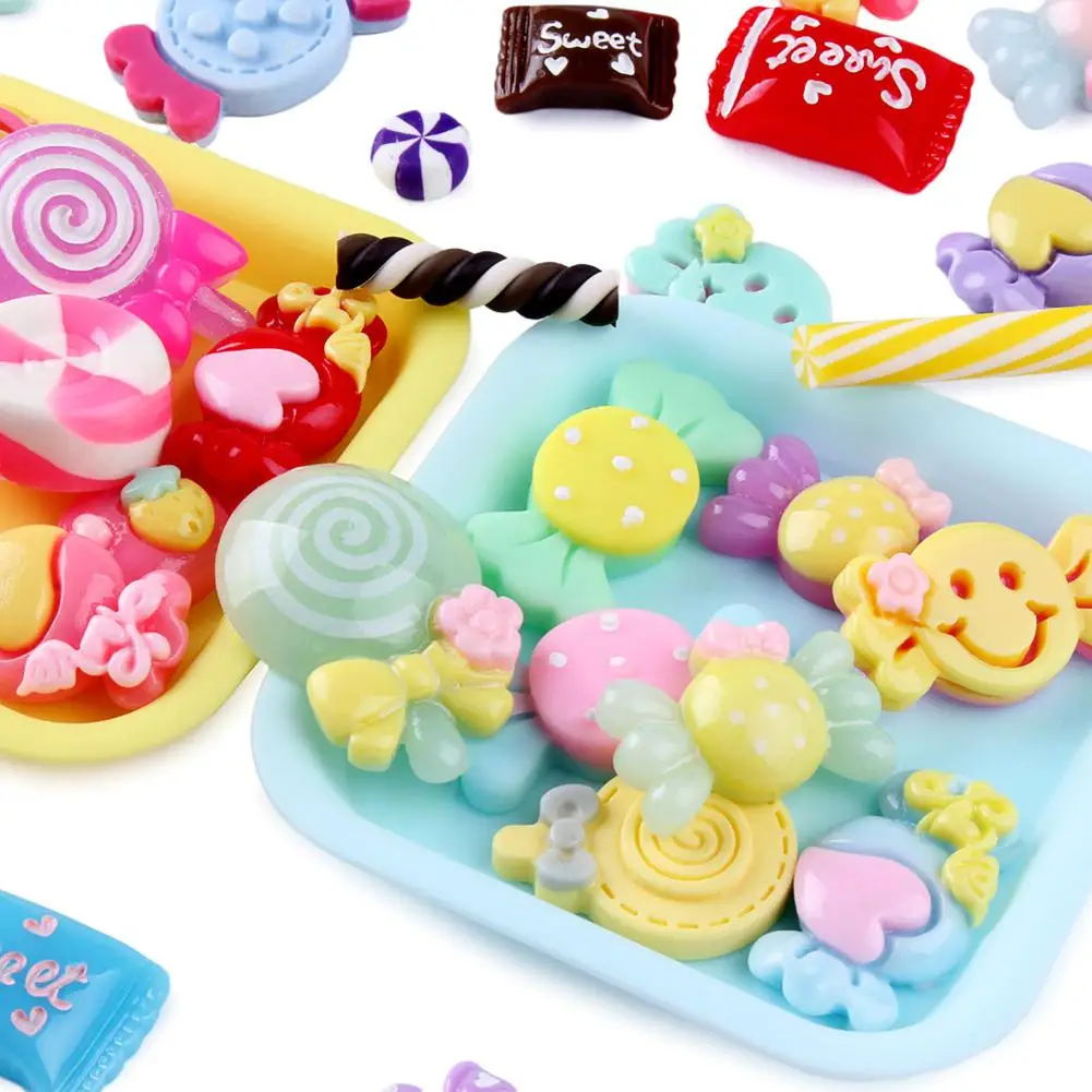 

Slime Charm Mixed Resin Candy Beads Mucus Sweets Bead Making Supplies DIY Collage Crafts for chlid>3 Y