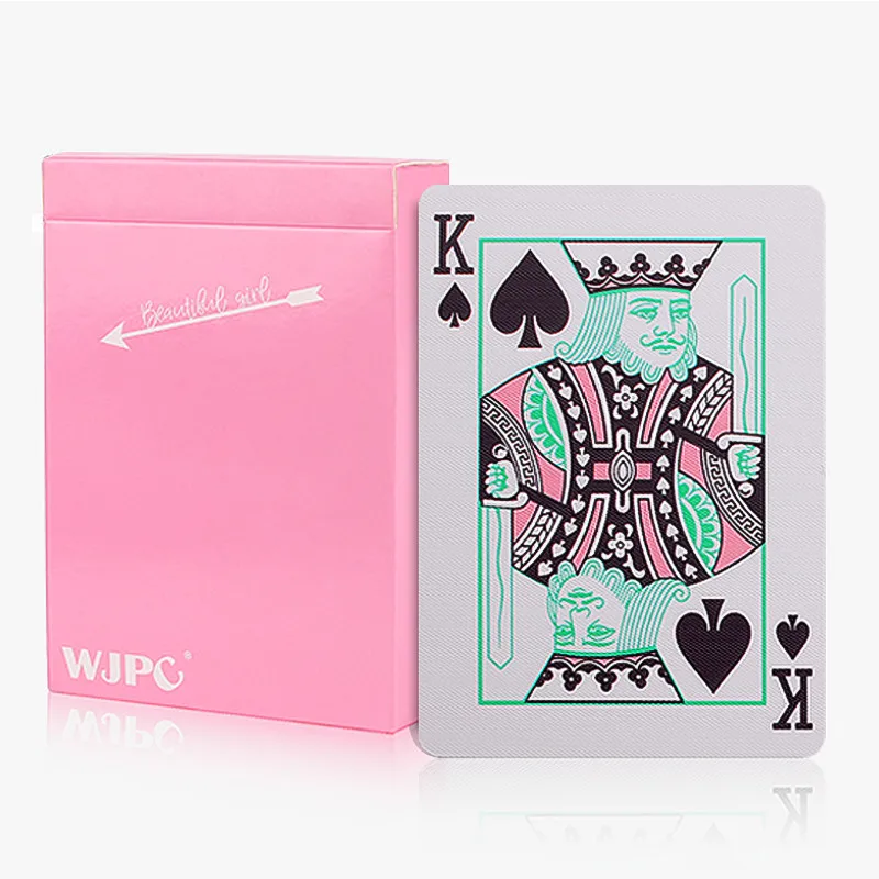 Pink 1 палубные пластиковые женские карты для покера, розовые игральные карты для девочек, подарок для путешествий, Семейная Игра L585 - Цвет: Pink