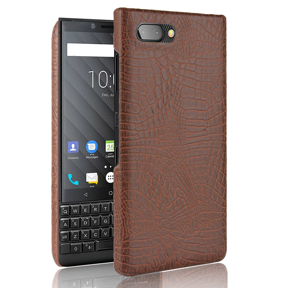Роскошный кожаный чехол с текстурой крокодиловой змеи для BlackBerry KeyTwo Key 2 жесткие