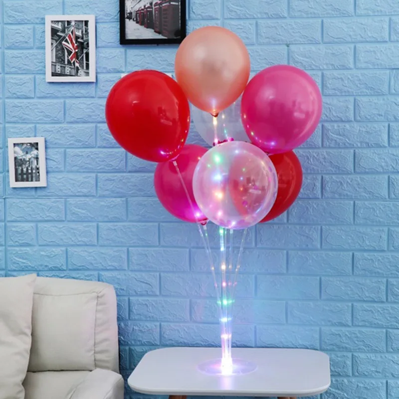 Светодиодная подставка для воздушных шаров семейный прочный прозрачный