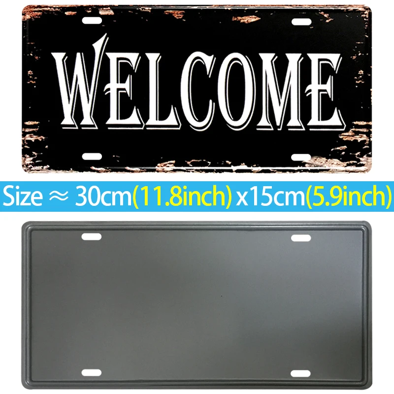 Металлический номерной знак американского стандарта с 4 цифрами металлический