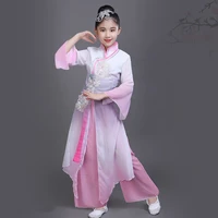 traditional fan umbrella dance clothing classical yangko dance suit girls chinese folk dancing costumes stage wear show outfits
