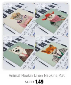 Flamingo Napkin 42X32Cm Linen Tea Towel Rectangle Decorative Paper Napkins Fabric Kitchen Napkins On The Table Mats For Weddings