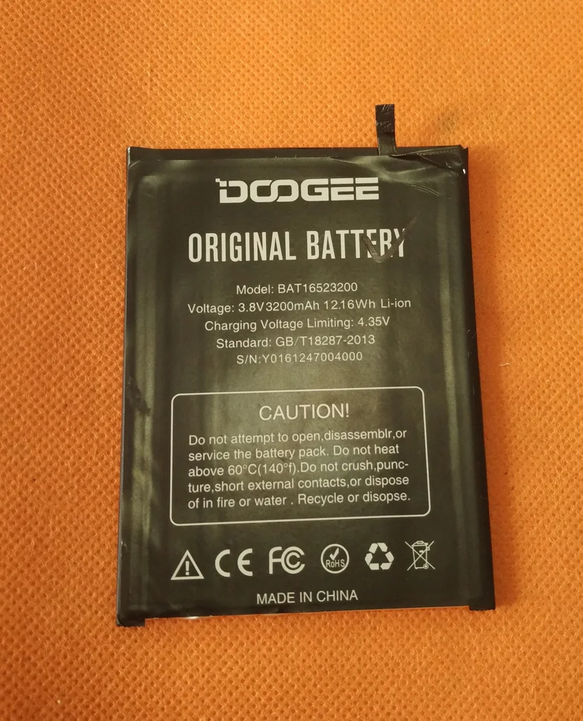 Б/у оригинальный аккумулятор батарея 3200 мАч для Doogee Y6 Piano Black 5 ''HD MTK6750 Octa Core|original