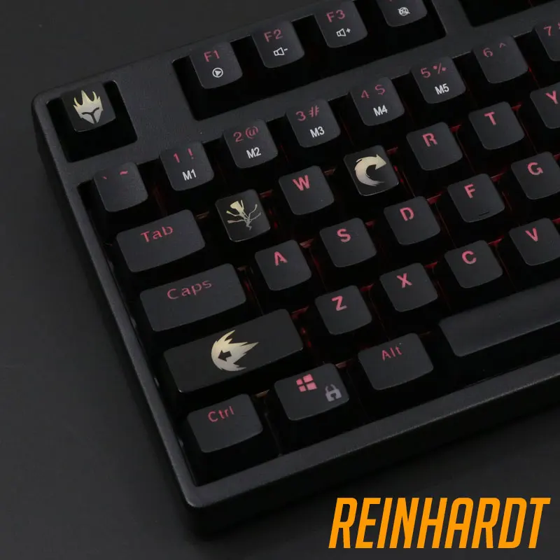 [Keycaps] 4 клавиши Overwatch gamer theme keysets подсветка OW keycaps ABS etched Keycap shine-сквозная для механической клавиатуры ANS