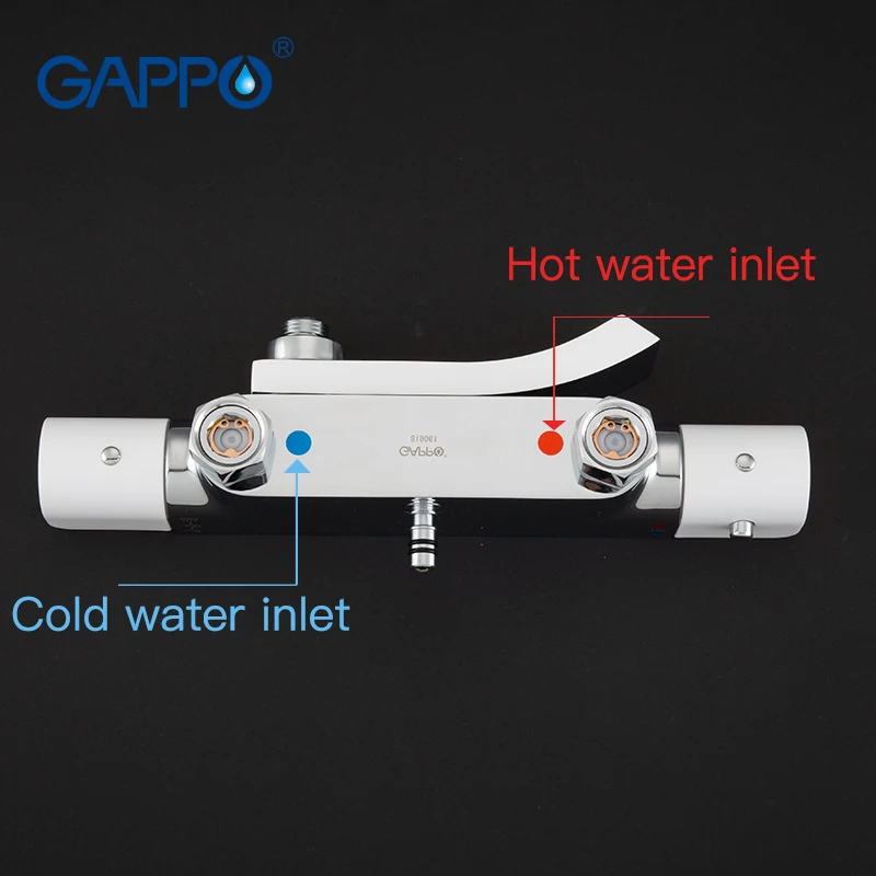 gappo shower faucets thermostatic bathroom shower set thermostatic bath shower waterfall shower heads chrome mixer water tap free global shipping