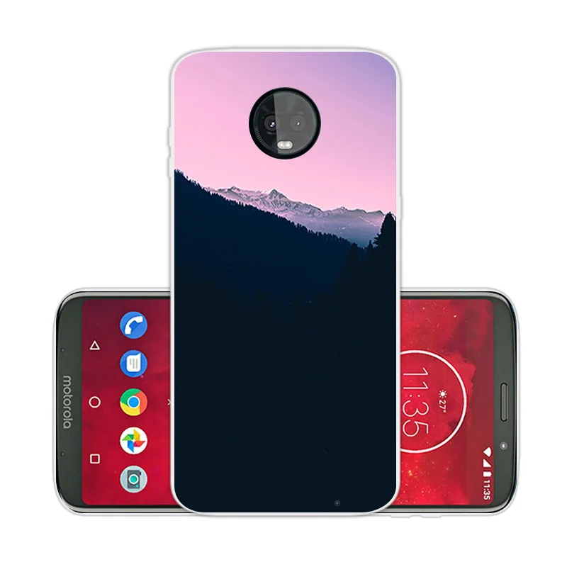 Silicon Cover for Motorola Moto Z3 Play 2018 Soft TPU Clear Scenic Eagle Phone Cases 6.01&quot Protector Shell |