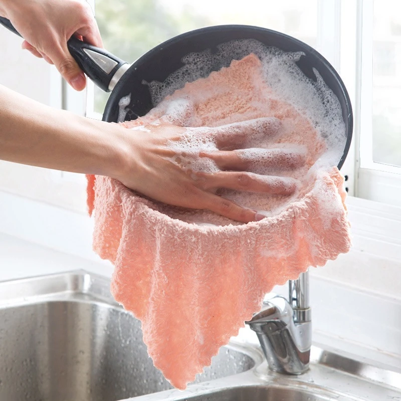 ONEUP супер впитывающее кухонное полотенце чистая ткань коралловые флисовые