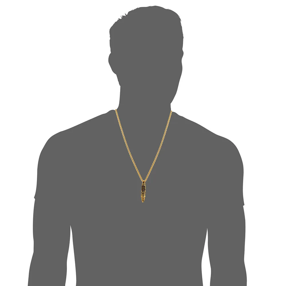 Уникальный дизайн ожерелья и подвески для мужчин крест пуля кулон с цепочкой из