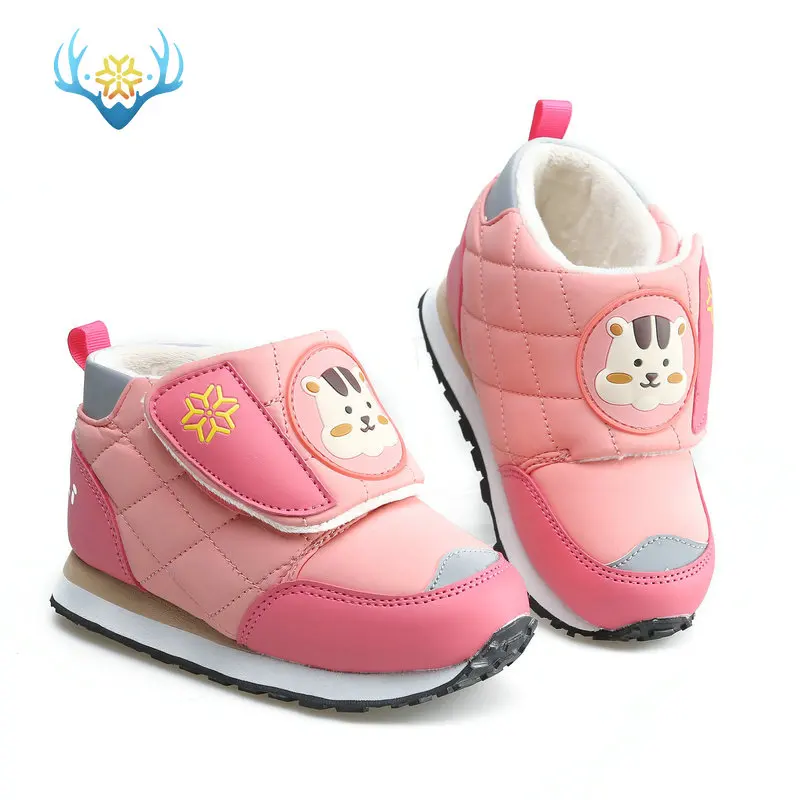 C511pink-cat Детская обувь, теплые сапоги, детские короткие сапоги, весна, осень, зима, стиль, теплый мех, Маленький милый ребенок, розовый, черный, красный цвет - Цвет: C511pink-cat
