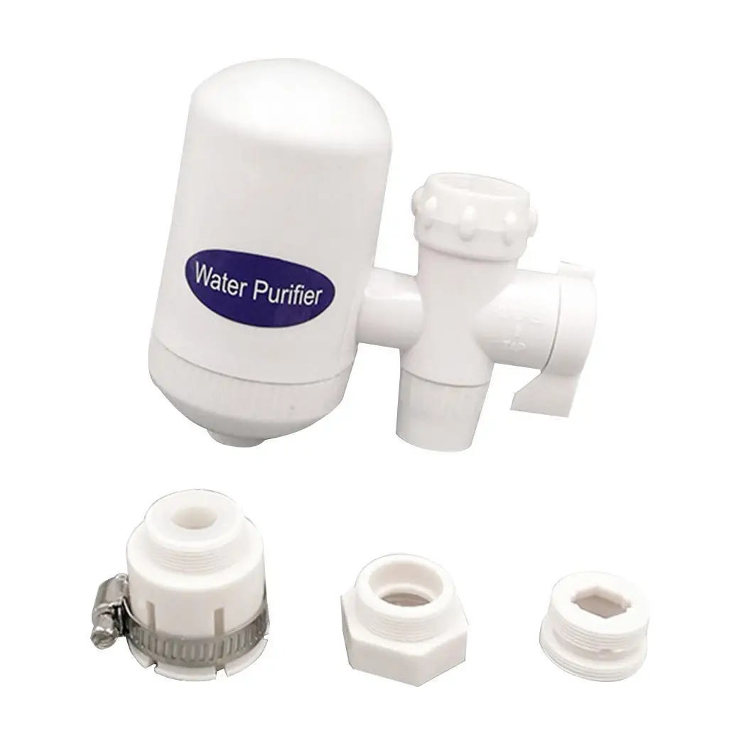 Кран водопроводной воды очиститель фильтр чистый с белым керамическим