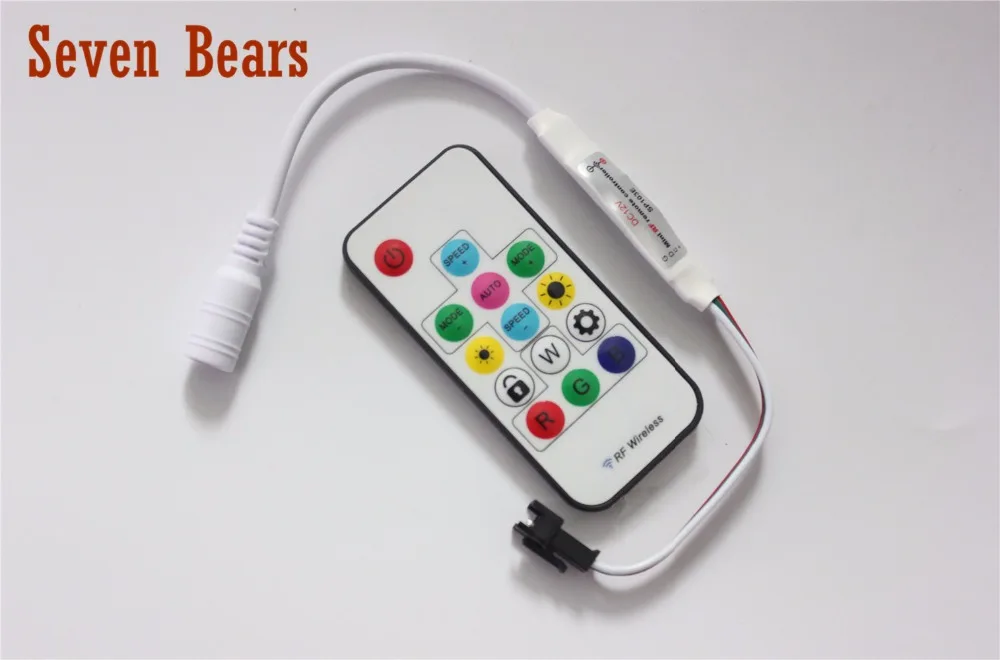 SP103E DC 12V Беспроводной RF цифровой полноцветный RGB LED контроллер полосы 14 ключ Для