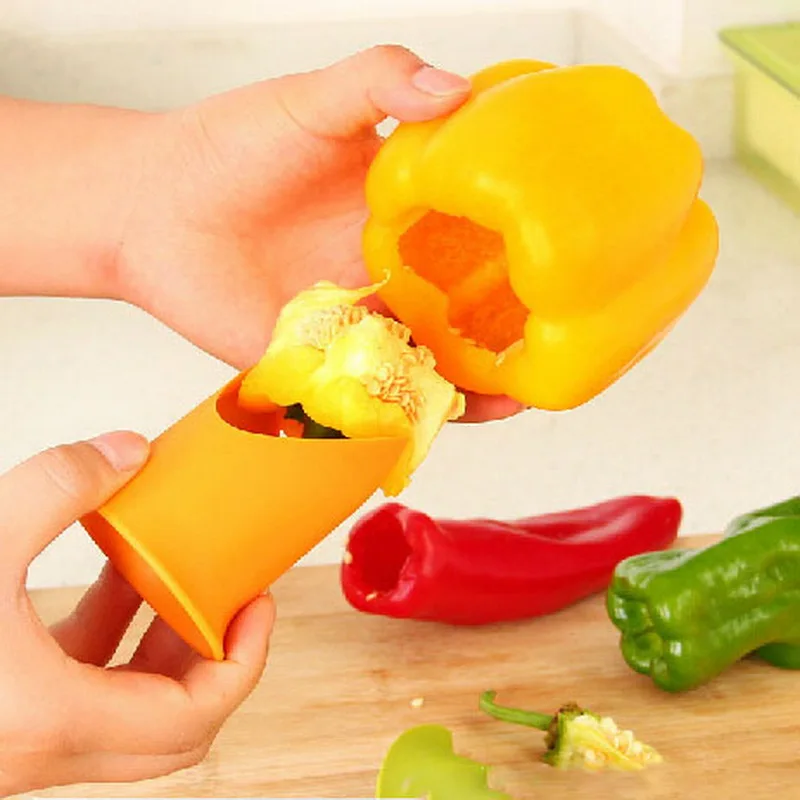 Бытовой кухонный прогрессивный перечный Чили колокольчик Jalapeno Corer Duo Seeder