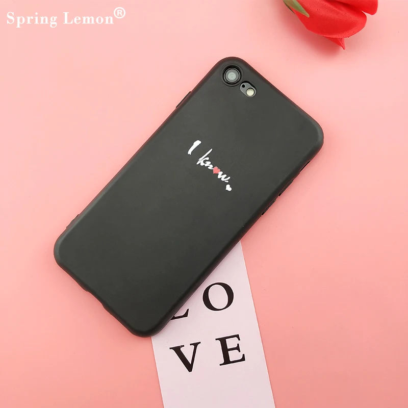 Spring Lemon for iphone 7 Couple I love you know Heart Lovers Cover Case X XS XR MAX 6 6PLUS 8 8PLUS SE 5S 7PLUS |
