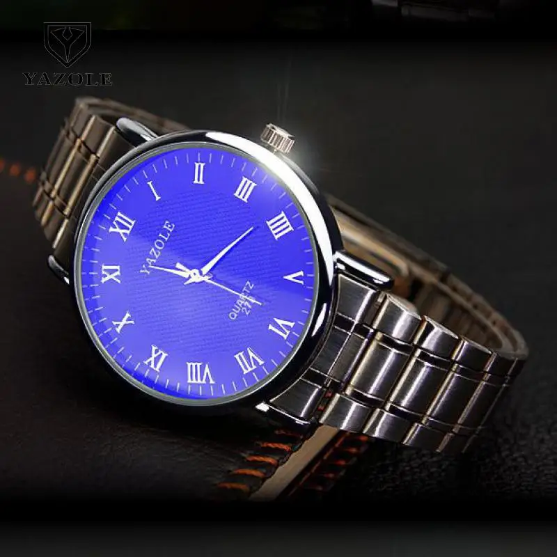 Классическая полный seel Цвет: белый черный Голубой циферблат луч Кварц Бизнес